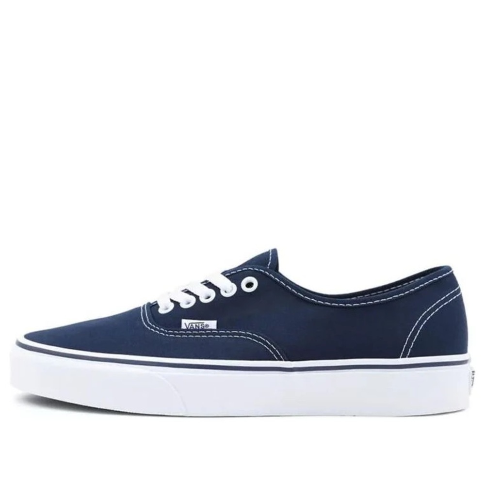 Vans Dress Blue Canvas Shoes with White Trim